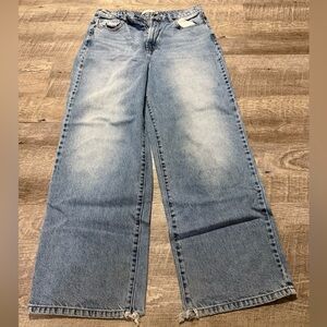 Women's Blue Wide-Leg Jeans
